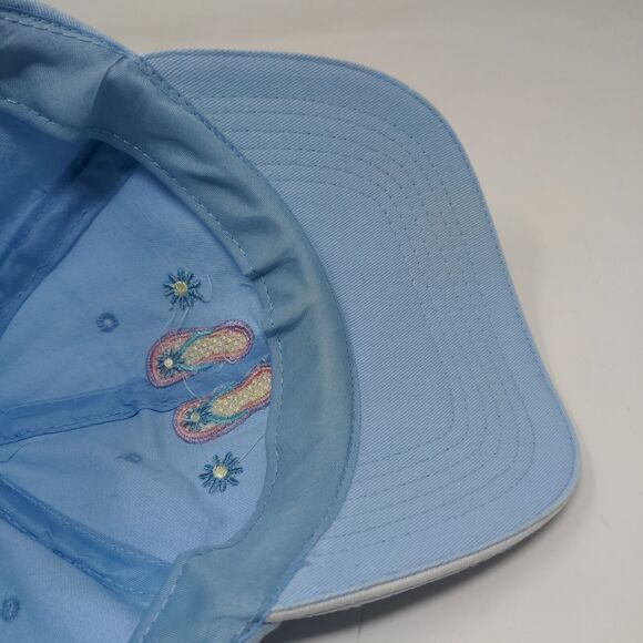 Bahamas Women's Strapback Hat Blue OSFA Embroidered Flip Flops Logo - Picture 11 of 12